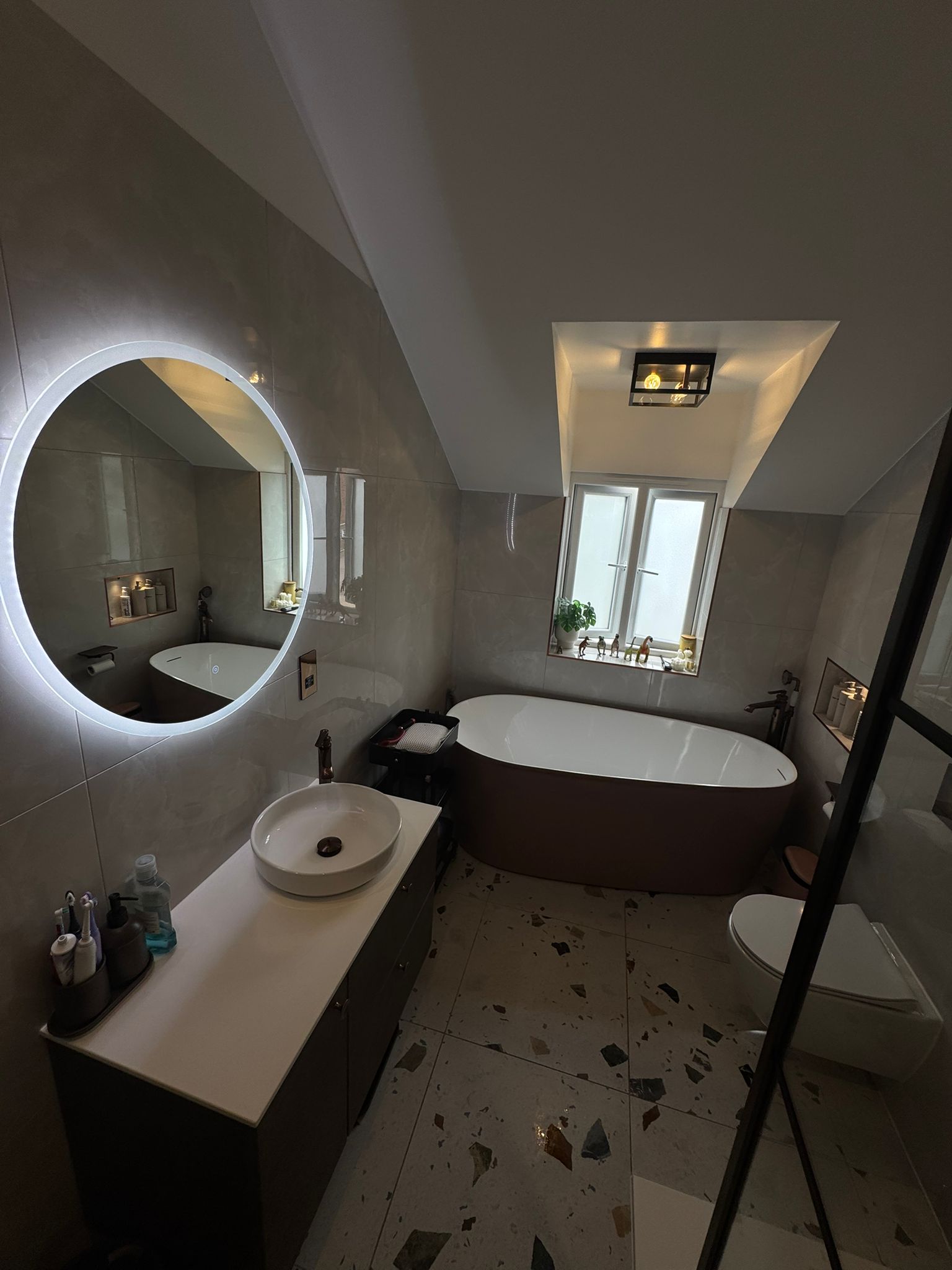 Modern bathroom cleaned